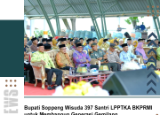 Bupati Soppeng Wisuda 397 Santri LPPTKA BKPRMI untuk Membangun Generasi Gemilang